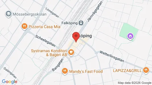 Commercial properties for rent i Falköping - kort over placeringen