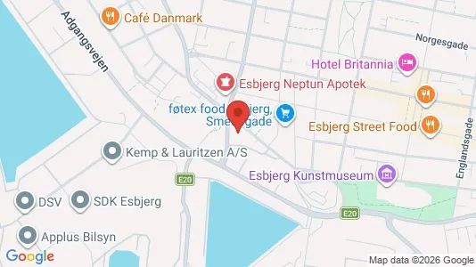 Büros zur Miete i Esbjerg - kort over placeringen