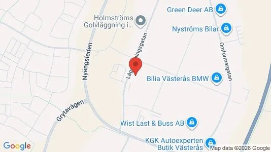Företagslokaler för uthyrning i Västerås – Foto från Google Street View