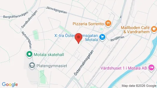 Værkstedslokaler til leje i Motala - kort over placeringen