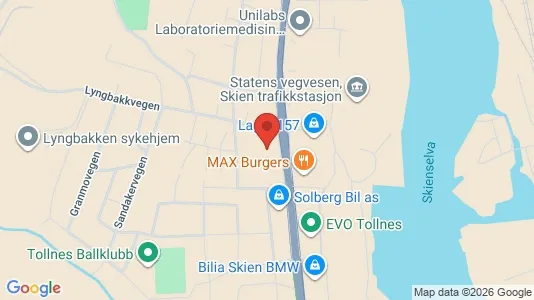 Office spaces for rent i Skien - kort over placeringen