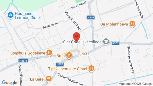 Commercial properties for rent i Gistel - kort over placeringen