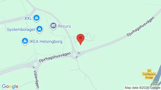 Almacenes En alquiler i Helsingborg - kort over placeringen
