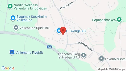 Büros zur Miete i Vallentuna - kort over placeringen