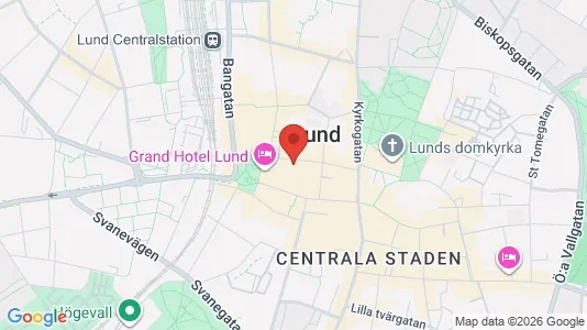 Företagslokaler för uthyrning i Lund - kort over placeringen