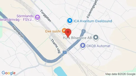 Gewerbeflächen zur Miete i Oxelösund - kort over placeringen