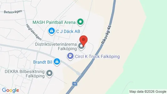 Industrilokaler för uthyrning i Falköping - kort over placeringen