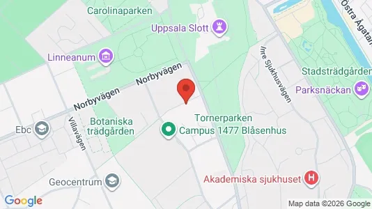 Kontorlokaler til leje i Uppsala - kort over placeringen