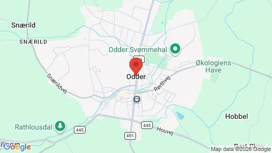 Restauracje Na sprzedaż i Odder - kort over placeringen