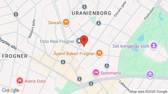 Toimistotilat Vuokrattavana i Oslo Frogner - Kuva Google Street Viewstä