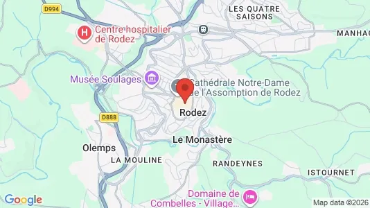 Housing properties for sale i Rodez - kort over placeringen
