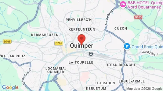 Propiedades comerciales En alquiler i Quimper - kort over placeringen