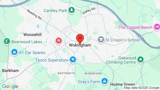 Office spaces for rent i Wokingham - Berkshire - kort over placeringen