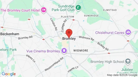 Lokaler til leje i Bromley - Kent - kort over placeringen