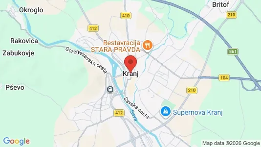 Lokaler til leie i Kranj – Bilde fra Google Street View