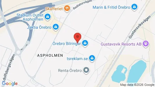 Industrilokaler för uthyrning i Örebro - kort over placeringen