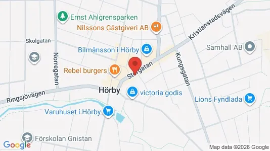 Nieruchomości komercyjne Na sprzedaż i Hörby - kort over placeringen