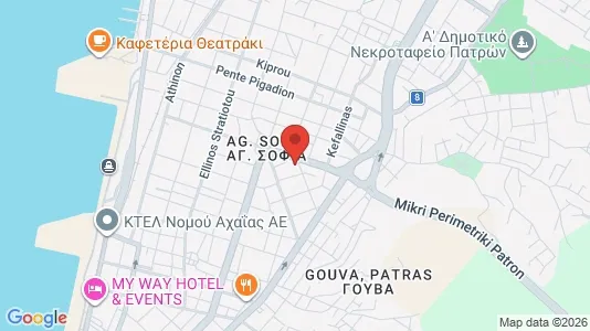 Gewerbeflächen zur Miete i Patras - kort over placeringen