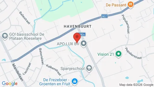 Lokaler til leje i Roeselare - kort over placeringen