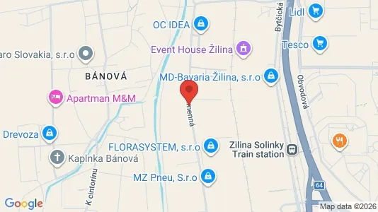 Commercial properties for rent i Žilina - kort over placeringen