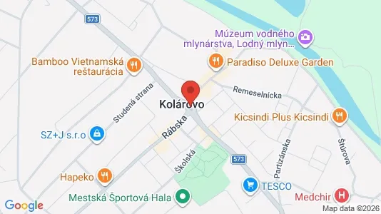 Nieruchomości komercyjne Na sprzedaż i Komárno - kort over placeringen
