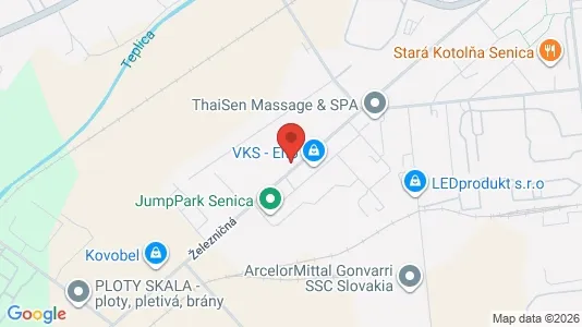 Commercial properties for rent i Senica - kort over placeringen