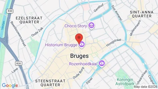 Lokaler til salgs i Brugge - kort over placeringen