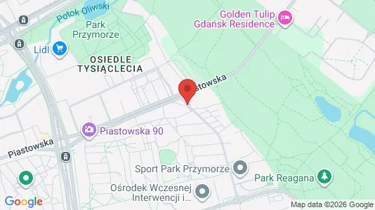 Commercial properties for rent i Gdańsk - kort over placeringen