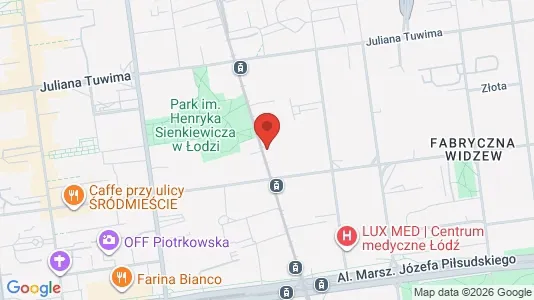 Lokaler til leje i Łódź - kort over placeringen
