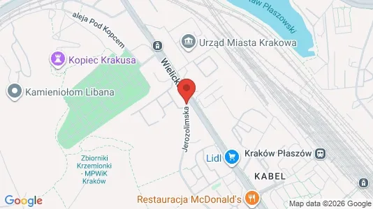 Gewerbeflächen zur Miete i Krakau Podgórze - kort over placeringen