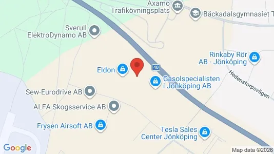 Industrial properties for rent i Jönköping - kort over placeringen