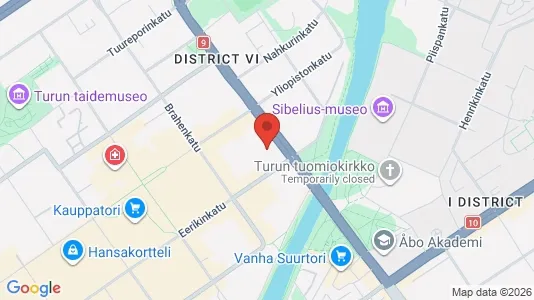 Företagslokaler för uthyrning i Åbo - kort over placeringen