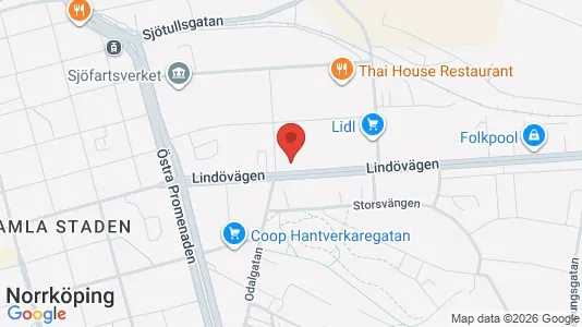 Kontorlokaler til leje i Norrköping - kort over placeringen