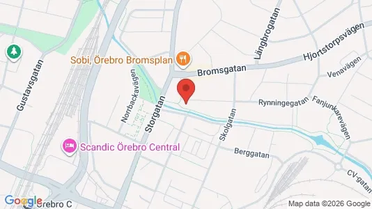 Commercial properties for rent i Örebro - kort over placeringen