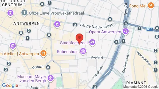 Kontorlokaler til leje i Stad Antwerp - kort over placeringen