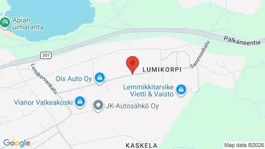 Kontorlokaler til leje i Valkeakoski - kort over placeringen
