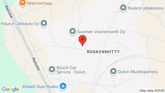 Propiedades industriales En alquiler i Oulu - kort over placeringen