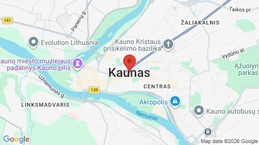 Liikekiinteistöt Vuokrattavana i Kaunas - kort over placeringen