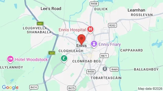Winkels te huur i Ennis - Foto uit Google Street View