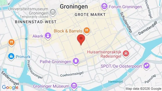 Büros zur Miete i Groningen - kort over placeringen