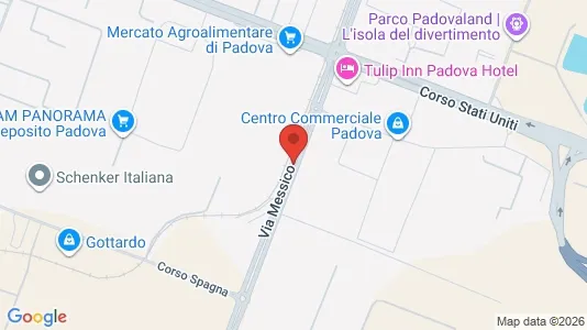 Warehouses for rent i Padova - kort over placeringen