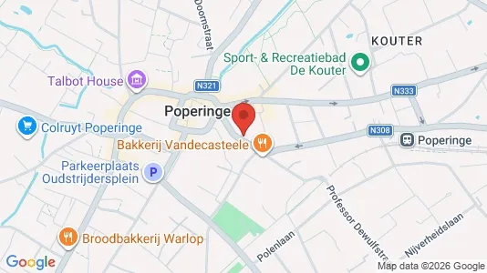 Nieruchomości komercyjne Do wynajęcia i Poperinge - kort over placeringen