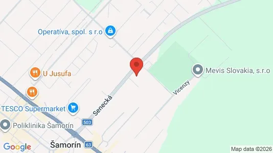 Commercial properties for sale i Dunajská Streda - kort over placeringen