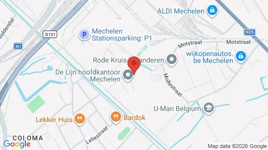 Office spaces for rent i Mechelen - kort over placeringen