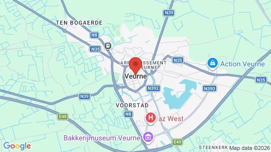 Kantorruimte te huur i Veurne - Foto uit Google Street View