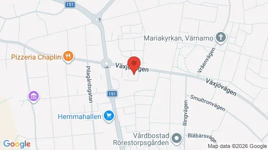 Bedrijfsruimtes te huur i Värnamo - kort over placeringen