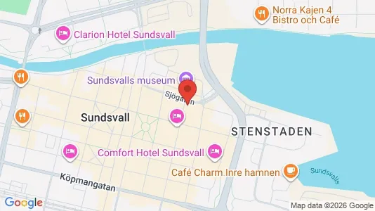 Commercial properties for rent i Sundsvall - kort over placeringen