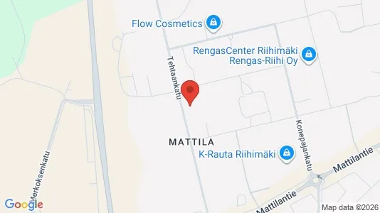 Industrial properties for rent i Riihimäki - kort over placeringen