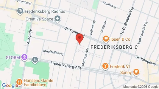 Bedrijfsruimtes te huur i Frederiksberg C - kort over placeringen