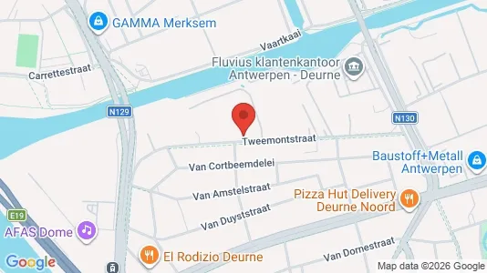 Office spaces for rent i Antwerp Deurne - kort over placeringen